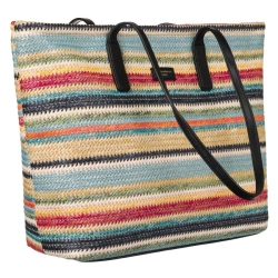 Torba na ramię David Jones materiałowa czarna elegancka