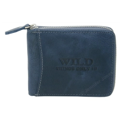 Skórzany mały praktyczny męski portfel marki Wild