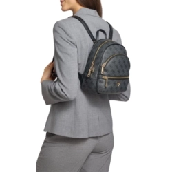 Plecak damski GUESS Manhattan II beżowy monogram elegancki