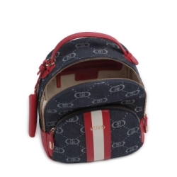 Plecak damski LIU JO denim jacquard monogram stylowy miejski Plecak damski LIU JO denim jacquard monogram stylowy miejski