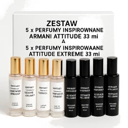 Zestaw 5 x Perfumy inspirowane Armani Attitude 33 ml + 5 x Perfumy inspirowane Attitude Extreme 33 ml