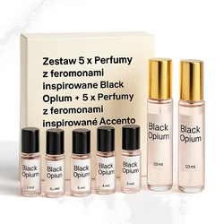 Zestaw 5 x Perfumy z feromonami inspirowane Black Opium + 5 x Perfumy z feromonami inspirowane Black Opium + 5 x Perfumy