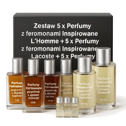 Zestaw 5 x Perfumy z feromonami inspirowane L'Homme + 5 x Perfumy z feromonami inspirowane Lacoste + 5 x Perfumy z ferom