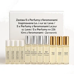 Zestaw 5 x Perfumy z feromonami inspirowane Le Jour se + 5 x Perfumy z feromonami Le Jour se Leve + 5 x Perfumy nr 333 1