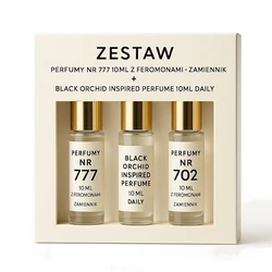 Zestaw Perfumy nr 777 10ml z feromonami - zamiennik + Black Orchid Inspired Perfume 10ml Daily + Perfumy nr 702 10ml z f