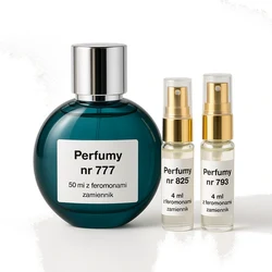 Zestaw Perfumy nr 777 50ml z feromonami - zamiennik + Perfumy nr 825 4ml z feromonami - zamiennik + Perfumy nr 793 4ml z