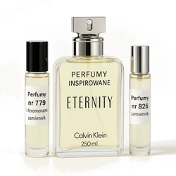 Zestaw Perfumy nr 779 10ml z feromonami - zamiennik + Perfumy inspirowane Eternity Calvin Klein + Perfumy nr 826 10ml -