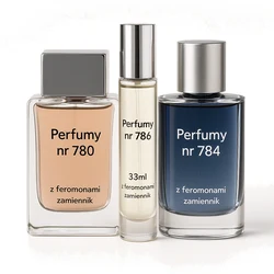 Zestaw Perfumy nr 780 50ml z feromonami - zamiennik + Perfumy nr 786 33ml z feromonami - zamiennik + Perfumy nr 784 50ml