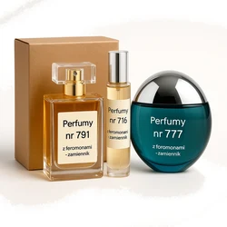Zestaw Perfumy nr 791 50ml z feromonami - zamiennik + Perfumy nr 716 33ml z feromonami - zamiennik + Perfumy nr 777 100m