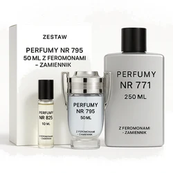 Zestaw Perfumy nr 795 50ml z feromonami - zamiennik + Perfumy nr 825 10ml z feromonami - zamiennik + Perfumy nr 771 250m
