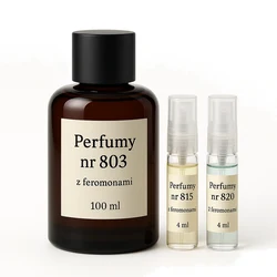 Zestaw Perfumy nr 803 100ml z feromonami - + Perfumy nr 815 4ml z feromonami - zamiennik + Perfumy nr 820 4ml z feromona