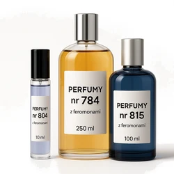 Zestaw Perfumy nr 804 10ml z feromonami - zamiennik + Perfumy nr 784 250ml z feromonami - + Perfumy nr 815 100ml z ferom