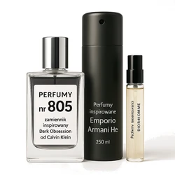 Zestaw Perfumy nr 805 100ml - zamiennik inspirowany + Perfumy inspirowane Emporio Armani He 250 ml + Perfumy inspirowane