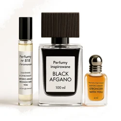 Zestaw Perfumy nr 818 10ml z feromonami - zamiennik + Perfumy inspirowane Black Afgano 100 ml + Perfumy inspirowane Empo