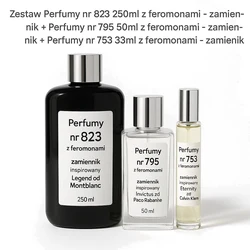 Zestaw Perfumy nr 823 250ml z feromonami - + Perfumy nr 795 50ml z feromonami - zamiennik + Perfumy nr 753 33ml z feromo