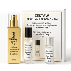 Zestaw Perfumy z feromonami inspirowane 1 Million + Perfumy z feromonami inspirowane Armani Code + Perfumy inspirowane H