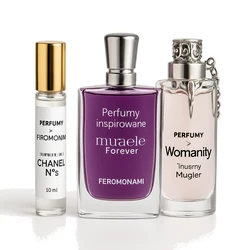 Zestaw Perfumy z feromonami inspirowane Chanel No 5 + Perfumy inspirowane Miracle Forever Lancome + Perfumy z feromonami