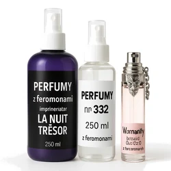 Zestaw Perfumy z feromonami inspirowane La Nuit + Perfumy nr 332 250ml z feromonami - + Perfumy Womanity Thierry Mugler