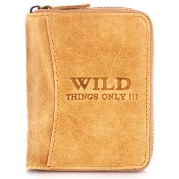 Portfel męski skórzany Wild Things Only pionowy z miejscem na dokumenty