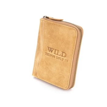Portfel męski skórzany Wild Things Only pionowy z miejscem na dokumenty