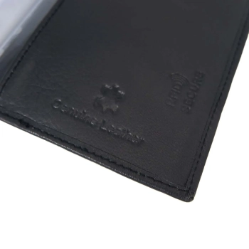 Skórzane etui z systemem   granatowy RFID