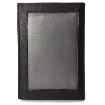 Skórzane etui RFID czarne na karty i dokumenty