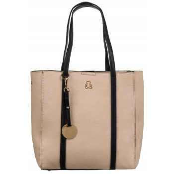 Torebka damska Lulu Castagnette beżowa eko skóra shopper na A4