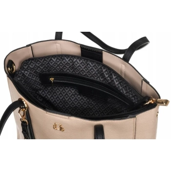 Torebka damska Lulu Castagnette beżowa eko skóra shopper na A4
