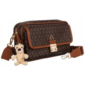 Torebka damska Lulu Castagnette brązowa listonoszka crossbody