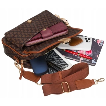Torebka damska Lulu Castagnette brązowa listonoszka crossbody
