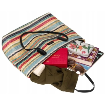 Torba na ramię David Jones materiałowa czarna elegancka