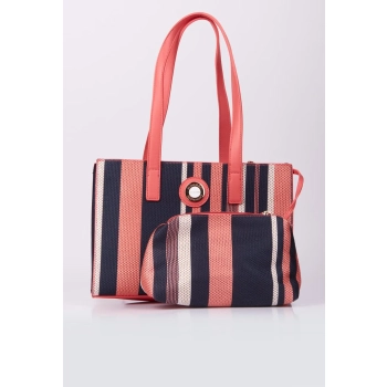 Shopper damski z kosmetyczką 2 w 1 do codziennego noszenia