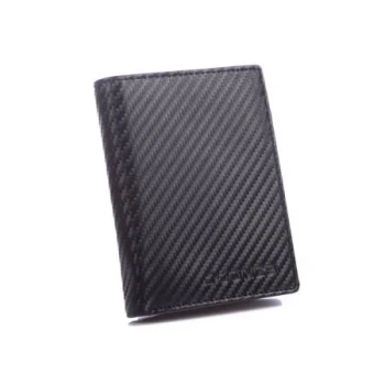 portfel męski skórzany J.Jones carbon RFID w kolorze czarnym