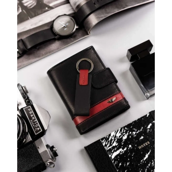 portfel skóra naturalna czarny produkt męski