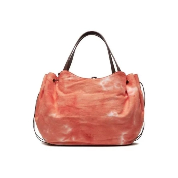 Torebka damska Pinko shopper pomarańczowa skóra naturalna duża