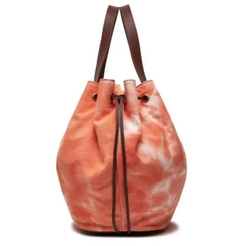 Torebka damska Pinko shopper pomarańczowa skóra naturalna duża
