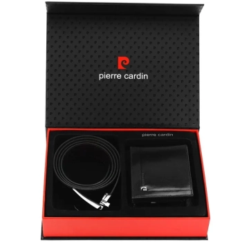 Pierre Cardin pasek czarny klasyczny do pasu