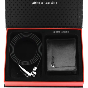 Pierre Cardin pasek czarny klasyczny do pasu