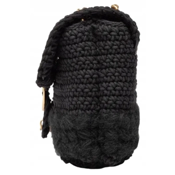 Torebka Pinko Love Classic Puff Crochet czarna  luksusowa torebka damska