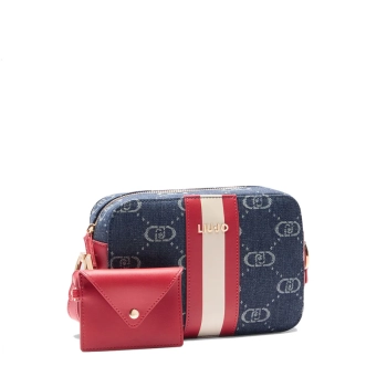 Torebka LIU JO Manhattan Camera Case M denim listonoszka logo