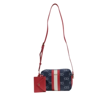 Torebka LIU JO Manhattan Camera Case M denim listonoszka logo