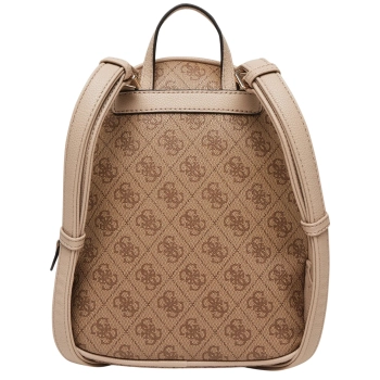 Plecak damski GUESS Manhattan II beżowy monogram elegancki