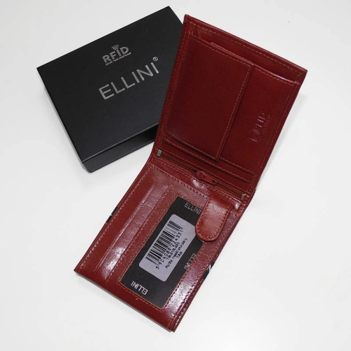 Brązowy skórzany portfel Ellini
