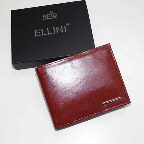 Brązowy skórzany portfel Ellini