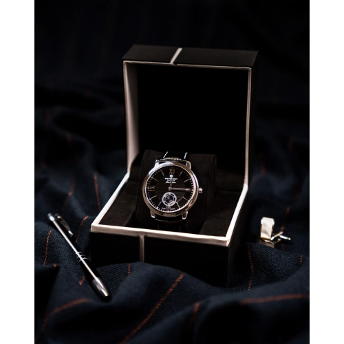 PETERSON modny męski zegarek skórzany na prezent