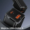 USAMS Ład. siec. 1xUSB-C+1xUSB T43 33WPD3.0 +QC3.0  + kabel U63 USB-C na lightning czarny/black USKTZ01
