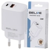 Beline Ład. siec. 1x USB-C + 1x USB 30Wbiała /white (only head) PD 3.0 + QC 3.0  BLN2CW30 GaN
