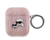 Karl Lagerfeld KLA2PGKCPP AirPods 1/2 cover różowy/pink Monogram Karl & Choupette Head