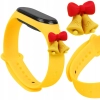 Strap Xmas opaska do Xiaomi Mi Band 6 / Mi Band 5 świąteczny silikonowy pasek bransoletka żółty (dzwonki)