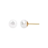Pozłacane srebrne kolczyki z perłami 8mm